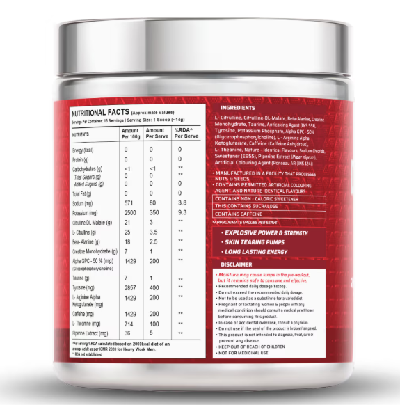 Wellcore Dynamite Pre-Workout I 210g I Fruit Blast