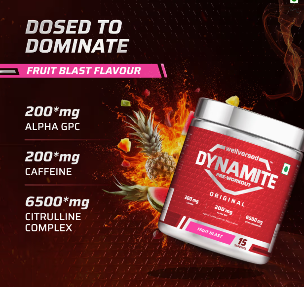 Wellcore Dynamite Pre-Workout I 210g I Fruit Blast