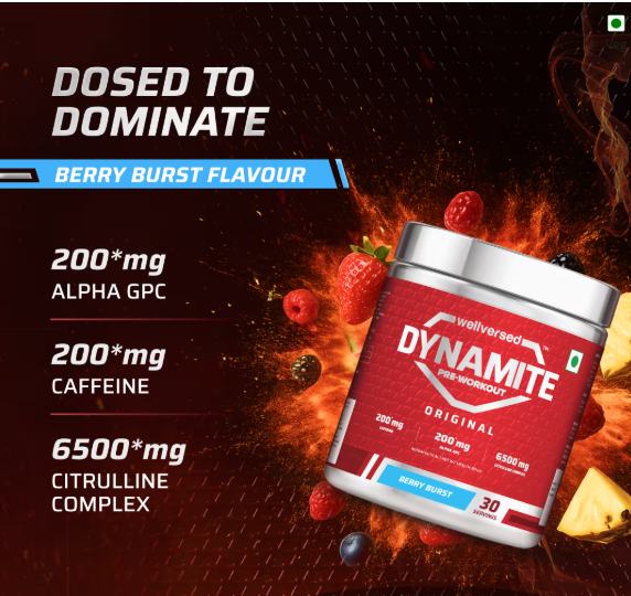Wellcore Dynamite Pre-Workout I 420g I Berry Burst