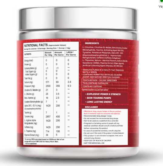 Wellcore Dynamite Pre-Workout I 420g I Fruit Blast