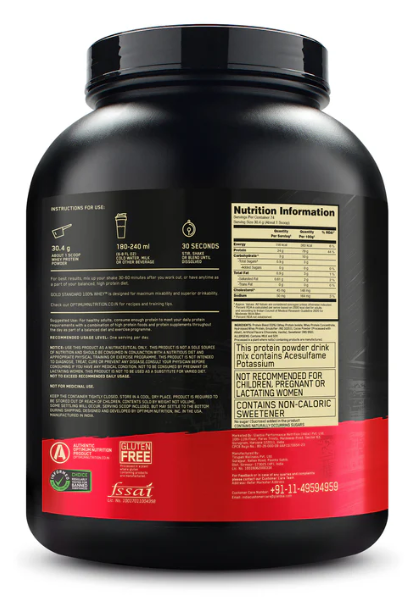 Optimum Nutrition Gold Standard 100% Whey Protein I 2.27Kg I Double Rich Chocolate