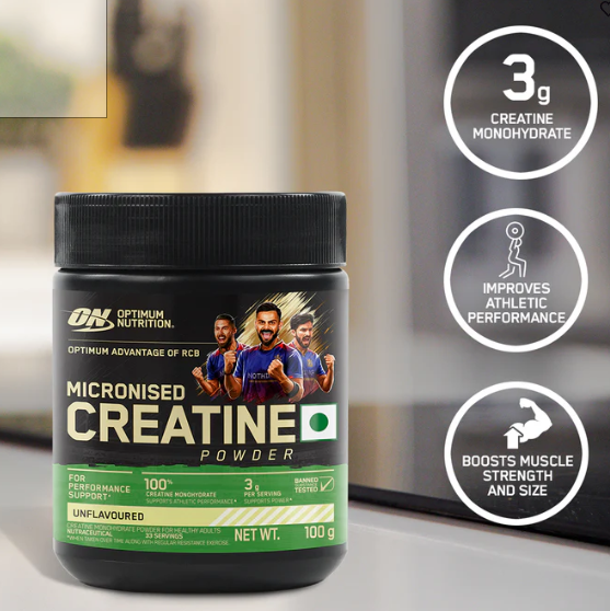 Optimum Nutrition Miconised Creatine Powder I 100g I Citrus Orange