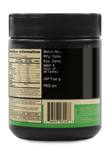 Optimum Nutrition Miconised Creatine Powder I 100g I Citrus Orange