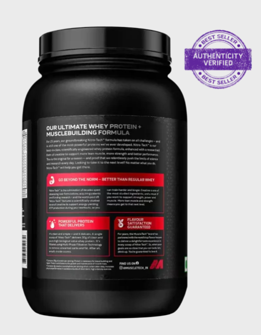 MuscleTech Nitro-Tech Whey Protein I 907g I Cappuccino