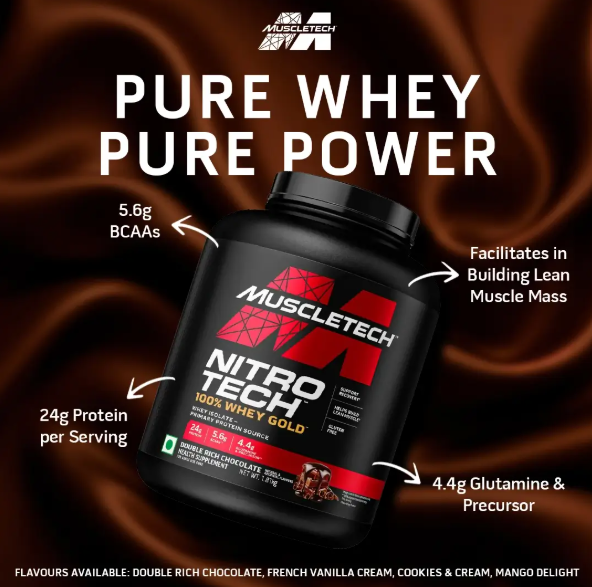 MuscleTech Nitro-Tech Whey Gold I 907g I Cookies & Cream