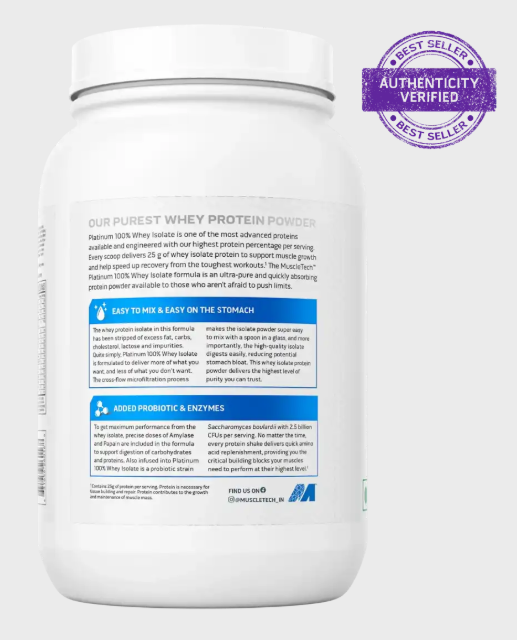 MuscleTech Platinum Whey Isolate I 907g I Milk Chocolate