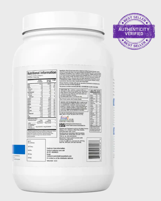 MuscleTech Platinum Whey Isolate I 907g I Milk Chocolate
