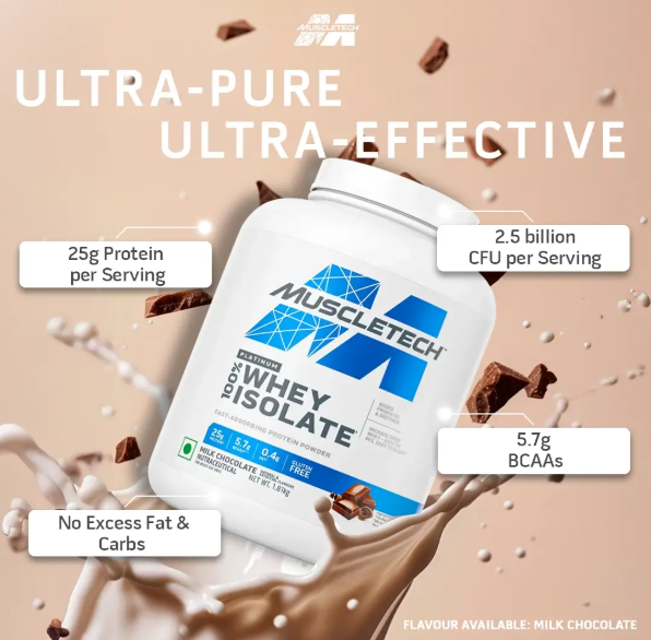 MuscleTech Platinum Whey Isolate I 1.8kg I Milk Chocolate